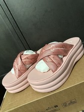 Gucci Women’s Interlocking GG Rubber Pink Platform Sandals Sliders Size 9UK/EU42