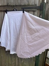 Large Round White Tablecloth
