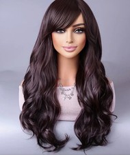 Woman’s CD TV  Red/brown Wig Long Full Daily Party Realistic Synthetic Hair 26”