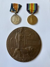 WW1 Medal Pair & Plaque Fred