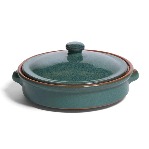 Terracotta round dish with - dish,