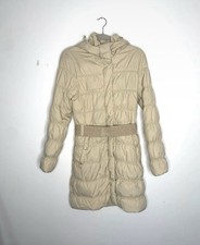 Mango Puffer Jacket 100% Duck Down And Feather Size Medium Beige Colour Warm 