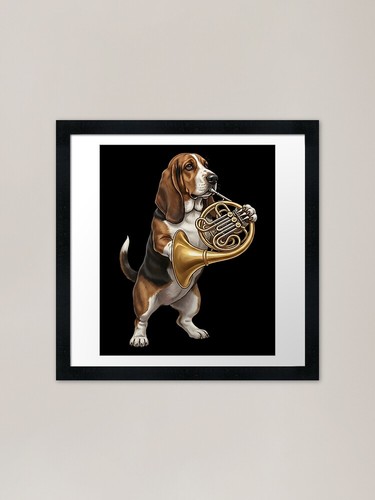Basset hound playing french - hound,