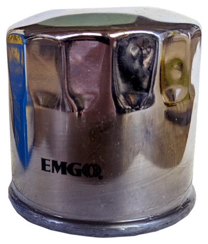 Emgo oil filter chrome fits - filter,