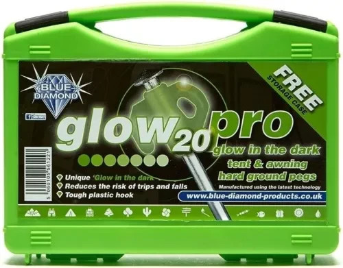 Blue diamond glow - tent, pegs
