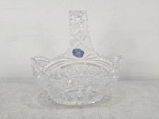 Vintage Anna Hutte Bleikristall 24% Lead Crystal Floral Basket
