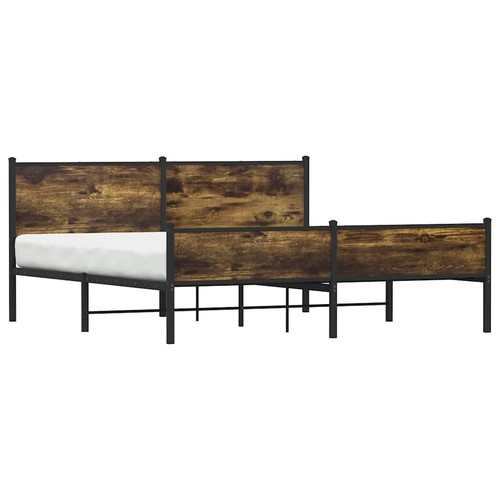 Metal bed frame with - frame, headboard