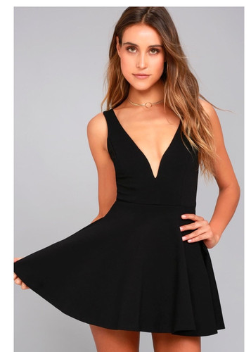Lulu black skort - black,