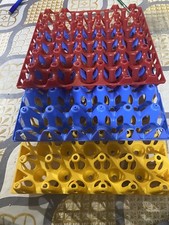 1 Green,1 Yellow 1 Blue & 1 Red Plastic Egg Trays