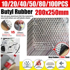 100X 2.3MM Sound Deadening Proofing Mat Butyl Car Audio Panel Vibration Damping