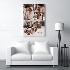 Personalised Canvas Photo Collage  Print Framed Family Picture Ready To Hang Art
