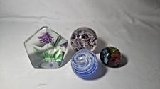 4 x Job Lot Vintage Art Glass Crystal Paperweight