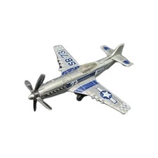 Matchbox Stunt Plane Sky Busters Silver Diecast 2007 Mattel Figure FREE POST