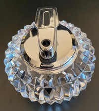 Waterford Crystal Glenmore Cut Pattern Butane Table Lighter - Signed