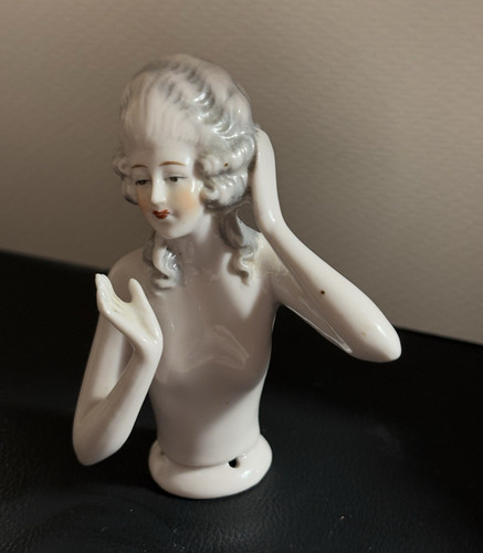 White glazed porcelain woman - porcelain,