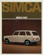 Simca 1100 Estate 1968-69 French Market Single Sheet Sales Brochure LS GLS