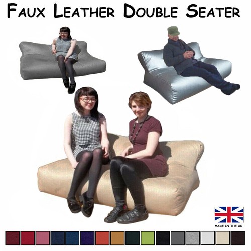Faux leather bean bag double - leather,