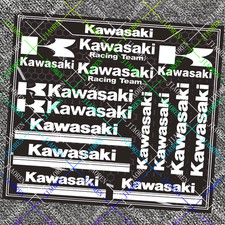 Decals  For Kawasaki Racing Motorcycle Motorbike  Stickers Helmet Fairing white
