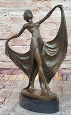 Classic Art Deco Bronze Figurine Cesaro Dancing Girl Sculpture Collector’s Piece