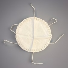 Vtg ivory cotton - ivory, lace