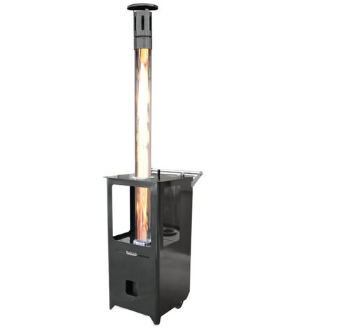 Glass tube enamel pellet stove - glass,