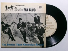 THE BEATLES THIRD CHRISTMAS RECORD LENNON MCCARTNEY SPOKEN WORD 1 SIDED FLEXI