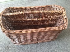 Vintage Wicker Paper/magazine Rack. Woven With Handle.