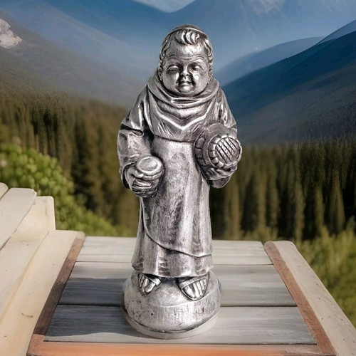 Plaster figure monk with - plaster,