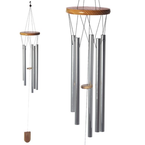 Metal wooden wind chime - &, |