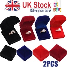 2x Fashion Velvet Ring Box