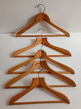 5 Vintage Wooden Coat Hangers