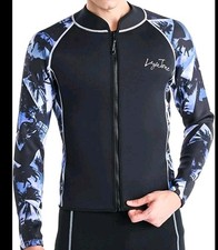 LayaTone Wetsuit Top Men 3mm Neoprene Jacket Surfing Diving Snorkeling Canoe L