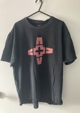 ADDICT CLOTHING A LOGO T-SHIRT LARGE BLACK SKATE SKATEBOARD STUSSY CARHARTT