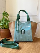 Starbucks Green Nature Raffia Shoulder Tote Bag