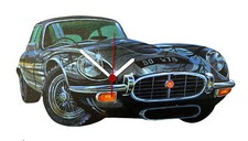 Jaguar type car clock - e-type,
