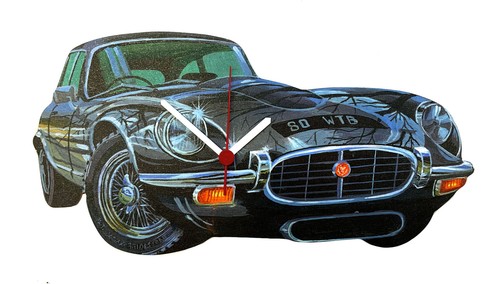 Jaguar type car clock - e-type,