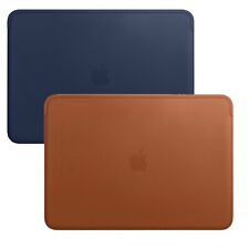 GENUINE OFFICIAL APPLE LEATHER SLEEVE CASE FOR MACBOOK PRO AIR 13" BROWN BLUE