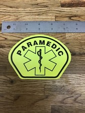 Paramedic Star Of Life Lime 3M  Firefighter / Rescue Helmet Shield Decal B-7