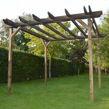 Garden Wooden Gazebo Pergola Kit - Double Garden - 4.2m Width