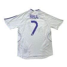 Original Real Madrid 2007/08 Home Football Shirt Raul Adidas Adult Large