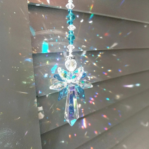 Rainbow guardian angel crystal - rainbow,