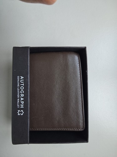 Autograph leather wallet - leather, brown