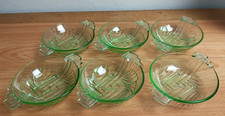 Stolzle Green Glass Art Deco