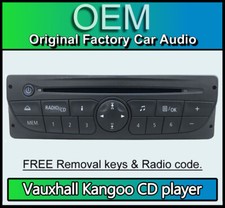 Renault Kangoo CD player, Renault stereo with radio code removal keys 281150049R