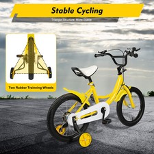 16" Kids Bike Yellow Bicycle