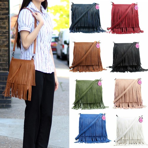Womens faux leather tassel - leather,