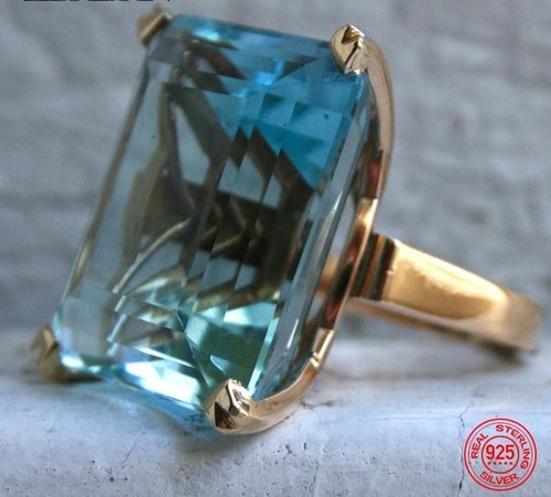 Silver plated aquamarine - plated,