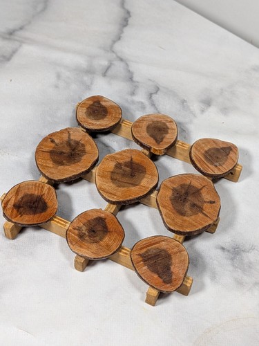 Rustic wooden trivet - trivet, pot