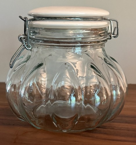 Vtg hand made pumpkin - made, glass