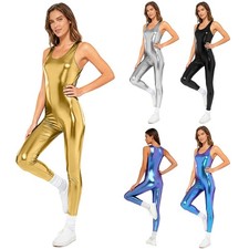 UK Womens Metallic Catsuit